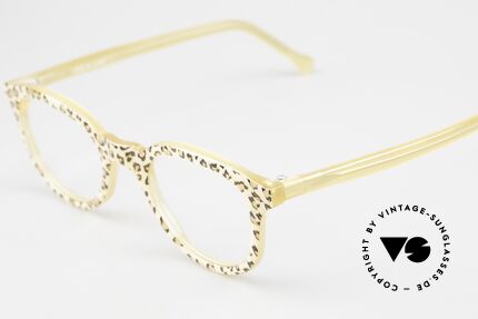 Lesca Pantos 2 Gemusterte Brille Für Damen, schöne Azetat-Brille, made in France, handgemacht, Passend für Damen
