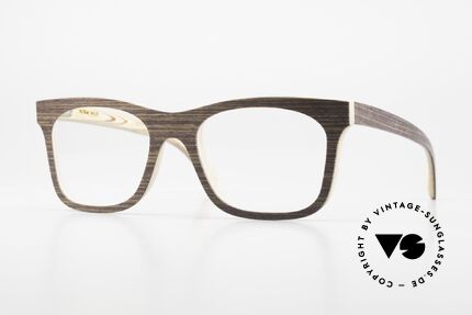 Nina Mur Marcelino Naturbrille Für Herren, Nina Mûr Eyewear Holzbrille aus Madrid, Spanien, Passend für Herren