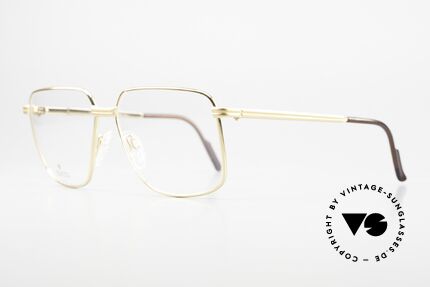 Gucci 1216 Edle 80er Luxus Herren Brille, vergoldete Fassung mit Federscharnieren, Gr. 58/14, Passend für Herren