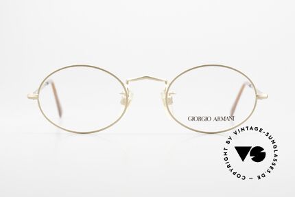 Giorgio Armani 116 90er Designer Brille Fassung, ovaler Rahmen für Damen und Herren zugleich, Passend für Herren und Damen