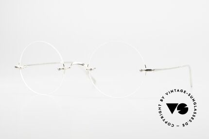 Gernot Lindner GL-401 Randlose Brille Steve Jobs, randlose 925er Silber-Brille, GL-401, Gr. 45-21, Passend für Herren und Damen