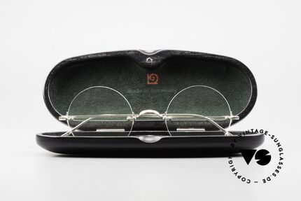 Gernot Lindner GL-401 Randlose Brille Steve Jobs, ungetragenes Exemplar mit original GL Holzetui, Passend für Herren und Damen