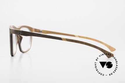 W-Eye Alpha15 Herren Holzbrille aus Italien, klassisch markante Form; eher eine Brille für Herren, Passend für Herren