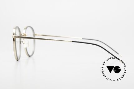 Götti Deek Pantobrille aus Titanium, ungetragenes Designerstück von 2019, mit Hartetui, Passend für Herren und Damen
