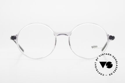 Götti Sedrin Zeitlos Transparent Schwarz, runde Brille für Damen & Herren: kristall/schwarz, Passend für Herren und Damen