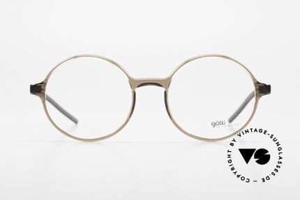 Götti Sedrin Zeitlos Bräunlich Silber, runde Brille für Damen & Herren: bräunlich/silber, Passend für Herren und Damen