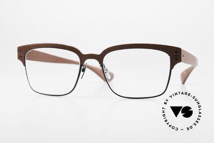 Lucas de Stael Minotaure M22 Herrenbrille Lederüberzug, LUCAS de STAËL, Minotaure Half Rim M22, Gr. 58/20,, Passend für Herren