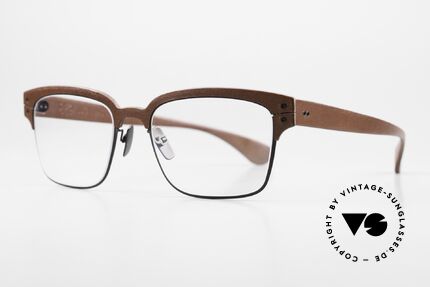 Lucas de Stael Minotaure M22 Herrenbrille Lederüberzug, eine sehr markante Herrenbrille; handmade in France, Passend für Herren