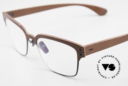 Lucas de Stael Minotaure M22 Herrenbrille Lederüberzug, Luxusmodell mit Leder-Überzug (Connoisseur-Brille), Passend für Herren