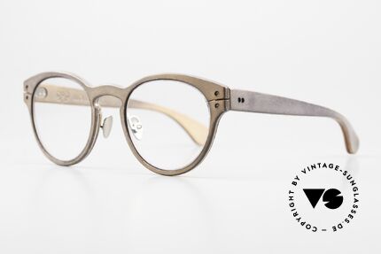 Lucas de Stael Minotaure Ray 03 Lederbrille Panto Style, ein Panto-Modell, made in France (Connoisseur-Brille), Passend für Herren und Damen