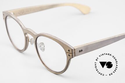 Lucas de Stael Minotaure Ray 03 Lederbrille Panto Style, Minotaure Collection mit adjustierbaren Nasenstegen, Passend für Herren und Damen