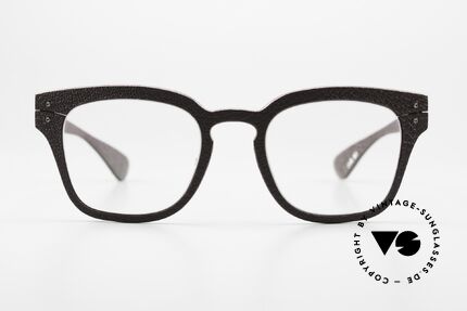 Lucas de Stael Monsieur Seguin 03 Eckige Pantobrille Leder, edle Herrenbrille mit Überzug aus echtem Ziegenleder, Passend für Herren