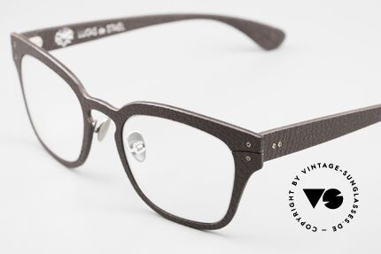 Lucas de Stael Monsieur Seguin 03 Eckige Pantobrille Leder, Monsieur Seguin Serie mit adjustierbaren Nasenstegen, Passend für Herren
