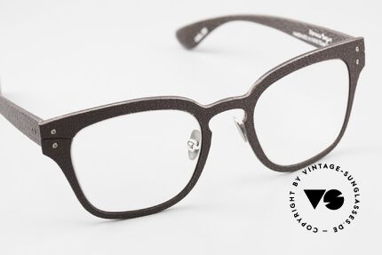 Lucas de Stael Monsieur Seguin 03 Eckige Pantobrille Leder, ungetragenes Modell von 2016; inklusive de Staël Etui, Passend für Herren