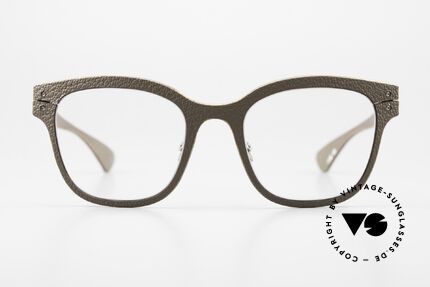 Lucas de Stael Monsieur Seguin 04 Brille Mit Echtem Ziegenleder, edle Unisexbrille mit Überzug aus echtem Ziegenleder, Passend für Herren und Damen