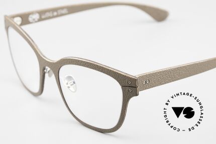 Lucas de Stael Monsieur Seguin 04 Brille Mit Echtem Ziegenleder, Monsieur Seguin Serie mit adjustierbaren Nasenstegen, Passend für Herren und Damen