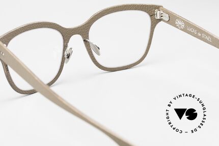 Lucas de Stael Monsieur Seguin 04 Brille Mit Echtem Ziegenleder, Größe: medium, Passend für Herren und Damen