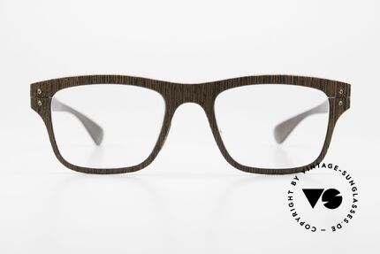 Lucas de Stael Nemus 22 Holz Und Echtes Rindsleder, eine klassische Herren-Brille; handmade in France, Passend für Herren