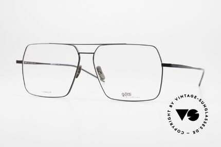 Götti Dotey Herrenbrille aus Titanium, Götti / Goetti Brille Dotey, col. BLKM, Größe 56/12, Passend für Herren