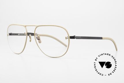 Götti Perspective Bold03 Innovative Pilotenbrille, randlos mit additiver Deko-Umrandung & Oberbalken, Passend für Herren