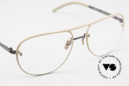 Götti Perspective Bold03 Innovative Pilotenbrille, ungetragenes Designerstück von 2019, mit Hartetui, Passend für Herren
