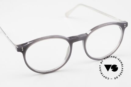 Gernot Lindner GL-506 925er Silberbrille Panto Stil, hier mit Azetat-Front & zudem Palladium plattiert, Passend für Herren und Damen