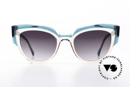Caroline Abram Thelma Zart Rosa und Emerald Grün, eine zauberhafte Damen-Sonnenbrille aus Paris, Passend für Damen