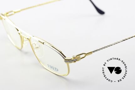 Fred Fregate - M Luxus Seglerbrille M Fassung, Bügel gedreht wie ein Segeltau; ein Segler MUSS HAVE!, Passend für Herren