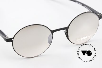 Götti Tamal-S Runde Titan Sonnenbrille, ungetragenes Designerstück von 2016, mit Hartetui, Passend für Herren und Damen
