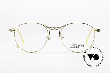 Jean Paul Gaultier 55-2177 Rare Brille Large Size 51mm, Titanium-Fassung, 22kt vergoldete Fassung, m.i.Japan, Passend für Herren und Damen