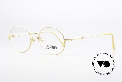 Jean Paul Gaultier 55-6109 Runde Vintage Brille 90er, mit orig. DEMO-Gläsern; inzwischen ein Sammlerstück, Passend für Herren und Damen
