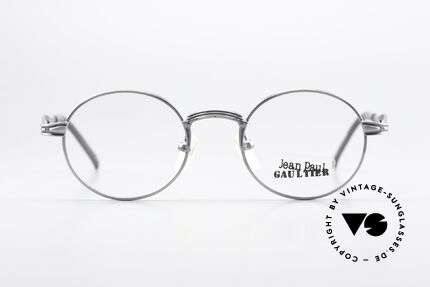Jean Paul Gaultier 55-7107 Vintage Rahmen von 1997, Fassung (Medium Gr. 46/20) in 'metallic smoke silver', Passend für Herren und Damen