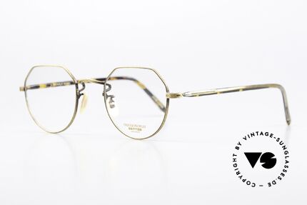 Oliver Peoples OP43 80er 90er Original Rahmen, markantes UNISEX Modell OP-43 T-AG (antikes gold), Passend für Herren und Damen