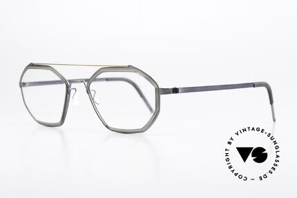 Lindberg 9756 Strip Titanium Interessante Farbkombination, interessante Farbkombination: blaugrau/transluzid/gold, Passend für Herren