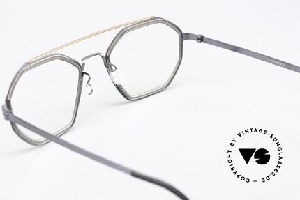 Lindberg 9756 Strip Titanium Interessante Farbkombination, die orig. DEMOgläser können beliebig getauscht werden, Passend für Herren