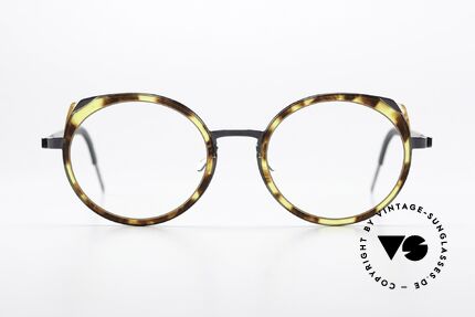 Lindberg 9747 Strip Titanium Ladies Round Cateye Design, Modell 9747 in Größe 48/20, T415-135, in Color PU14, Passend für Damen