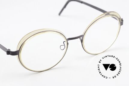 Lindberg 9732 Strip Titanium Runde Designerbrille Damen, ungetragenes Designerstück mit original Lindberg Etui, Passend für Damen
