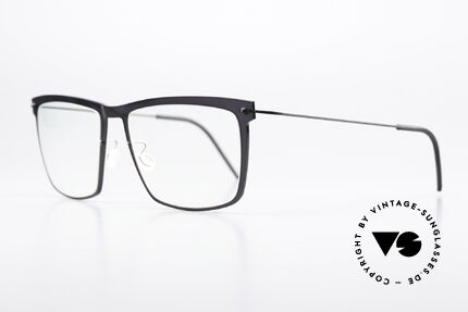Lindberg 6515 NOW Vintage Designerbrille Eckig, sehr hochwertiges Compositematerial mit Titanbügeln, Passend für Herren und Damen