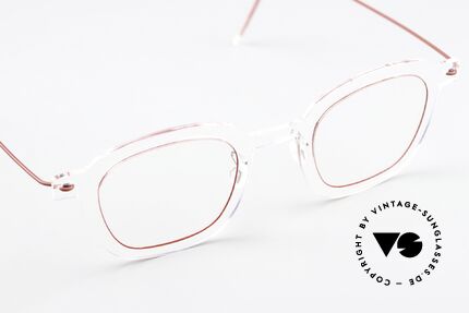 Lindberg 6587 NOW Brille Kristallklar Mit Rot, kann schon jetzt als 'vintage Lindberg' tituliert werden, Passend für Herren und Damen