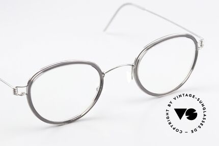 Lindberg Jackie Air Titan Rim Unisexbrille Im Panto Stil, ungetragenes Designerstück + orig. Lindberg Magnet-Etui, Passend für Herren und Damen