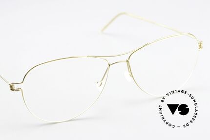 Lindberg Tilda Air Titan Rim Titanium Brille Unisex Gold, ungetragenes Designerstück + orig. Lindberg Magnet-Etui, Passend für Herren und Damen