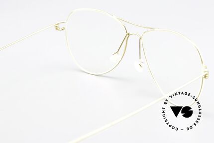 Lindberg Tilda Air Titan Rim Titanium Brille Unisex Gold, eleganter Rahmen ohne Schrauben, Nieten oder Lötungen, Passend für Herren und Damen
