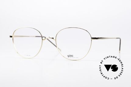 Götti Adil Runde Titanium Brille Panto, Götti / Goetti Brille ADIL, color GLS, Größe 49/20, Passend für Herren und Damen