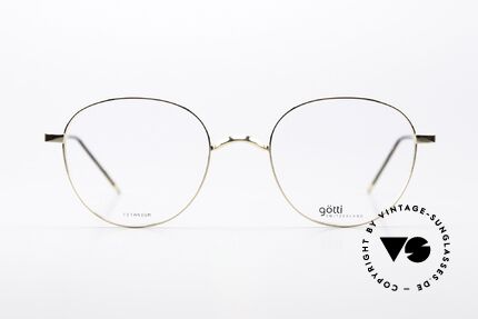Götti Adil Runde Titanium Brille Panto, superleichte runde Titanium-Fassung, made in Japan, Passend für Herren und Damen