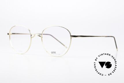 Götti Adil Runde Titanium Brille Panto, fühlbare Spitzenqualität; zeitlos in Farbe und Form, Passend für Herren und Damen