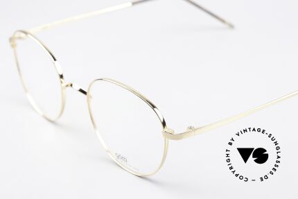 Götti Adil Runde Titanium Brille Panto, ohne Nasenpads: kombiniert Nostalgie und Purismus, Passend für Herren und Damen
