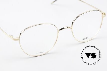 Götti Adil Runde Titanium Brille Panto, die DEMO-Gläser können beliebig getauscht werden, Passend für Herren und Damen