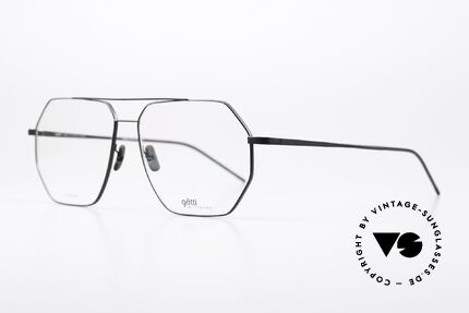 Götti Dice Eckige XL Titanium Brille, fühlbare Spitzen-Qualität; markant in mattschwarz, Passend für Herren
