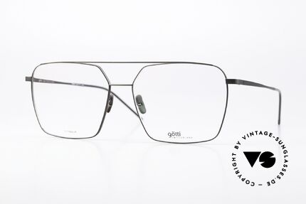 Götti Doga Herrenbrille aus Titanium, Götti / Goetti Brille Doga, col BLKM-G, Größe 58/15, Passend für Herren