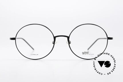 Götti August Titanium Brille Rund Unisex, superleichte runde Titanium-Fassung, made in Japan, Passend für Herren und Damen